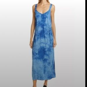 RAQUEL ALLEGRA SLEEVELESS BLUE MIDI TIE DYE DRESS- SIZE 1